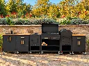 Bucătărie exterioară modulară la apus.webp