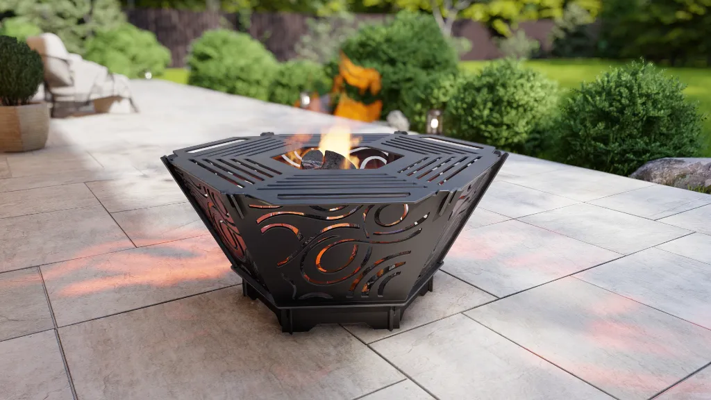 focar-gradina-cu-gratar-detasabil-diametru-70-cm-model-linii-geometrice-otel-3-mm-1.webp