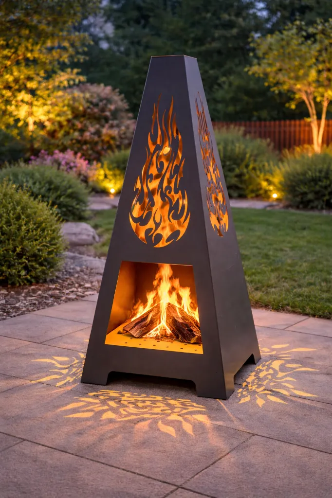 Garden Fireplace "Obelisk" - Steel 3 mm