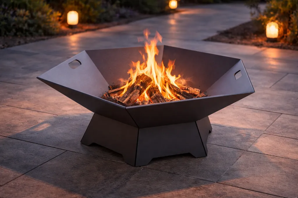 Hexagonal Garden Fire Pit “Modern Hexa” - 3 mm steel