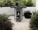Soba Exterior Multifuncțională, Suport Ceaun, Plita, Suport Tigaie, Oțel 3 mm