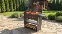 Garden grill – Premium model with lid, 3 mm Steel