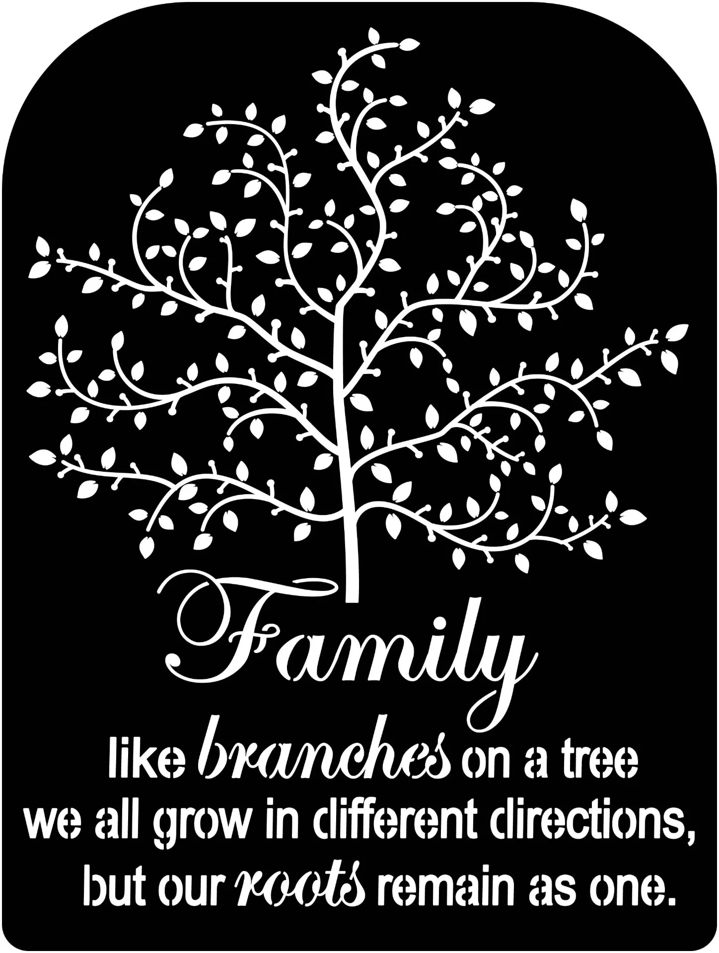 Tablou metalic decorativ „Family – Roots Remain as One”