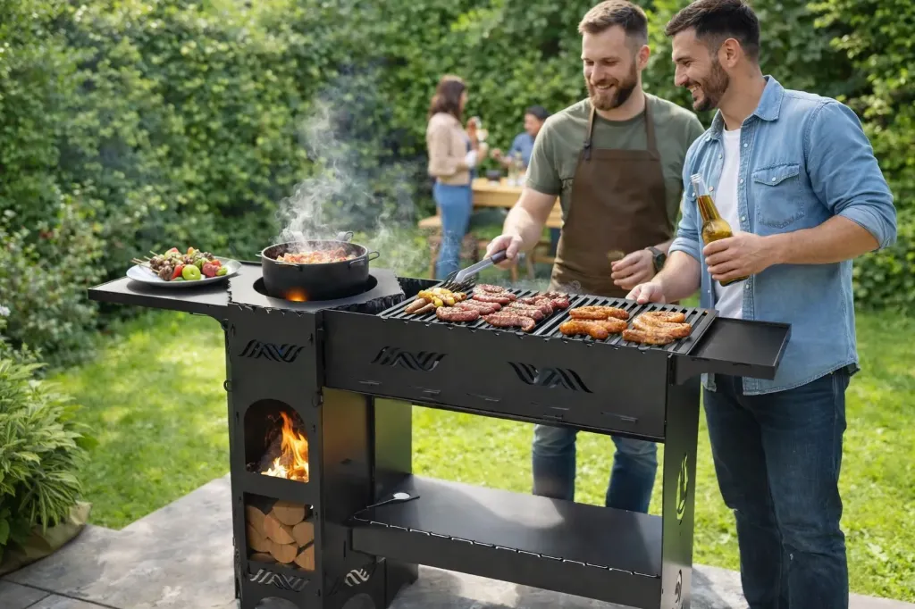 Grill suplimentar – compatibil cu grătarul multifuncțional cu suport ceaun 3mm grosime