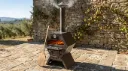 Cuptor de Pizza pe Lemne Outdoor – Oțel 3 mm, cu Termometru și Coș de Fum