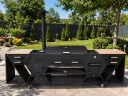 Bucătărie Outdoor MASTER PRO – Grill, Cuptor pe Lemne & Suport Ceaun – Oțel 3 mm