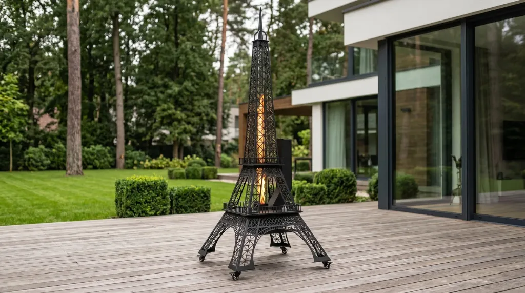 Eiffel Flame – Sobă Premium pe Peleți pentru Terasă