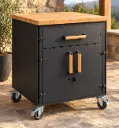 Dulap modular LINEA cu uși, sertar și blat din lemn – 60 cm